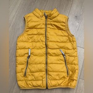 Hanna Andersson packable Yellow Puffer Vest with Zipper Pockets size 140cm US10